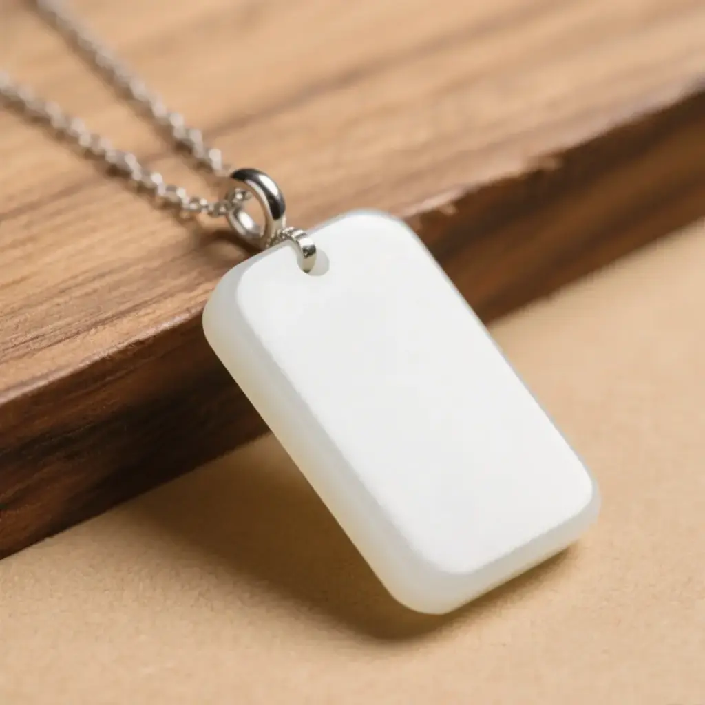 玉石無事牌吊墜項鏈